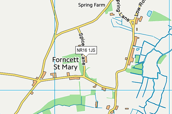 NR16 1JS map - OS VectorMap District (Ordnance Survey)