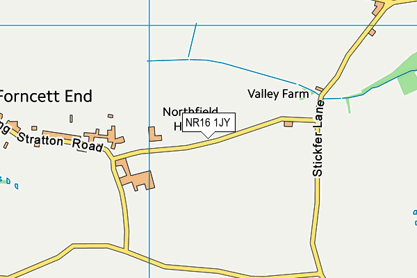 NR16 1JY map - OS VectorMap District (Ordnance Survey)