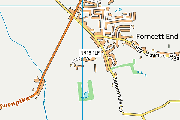 NR16 1LF map - OS VectorMap District (Ordnance Survey)
