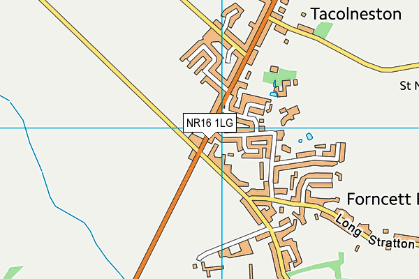NR16 1LG map - OS VectorMap District (Ordnance Survey)
