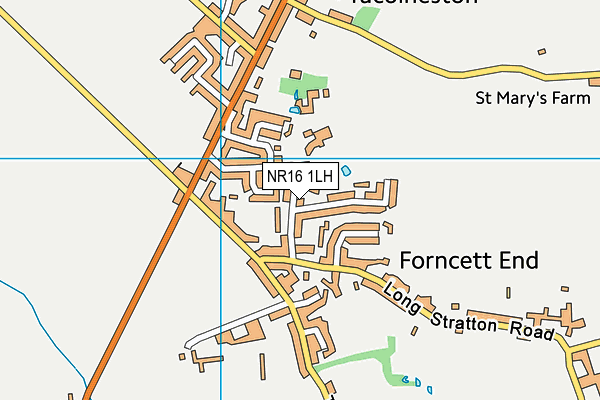 NR16 1LH map - OS VectorMap District (Ordnance Survey)