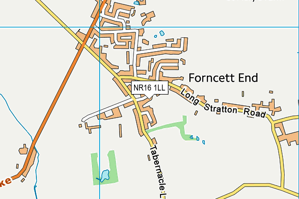 NR16 1LL map - OS VectorMap District (Ordnance Survey)