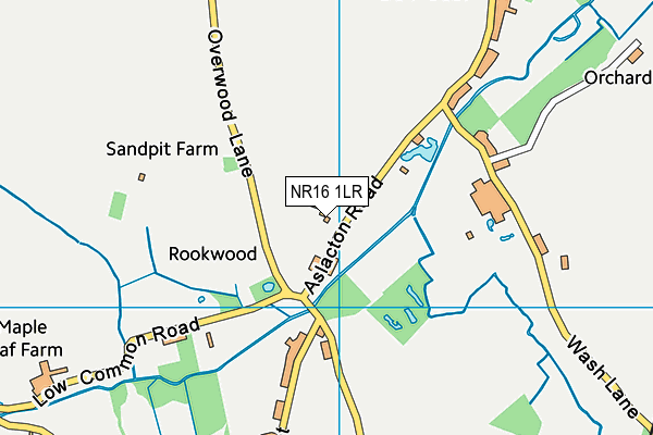 NR16 1LR map - OS VectorMap District (Ordnance Survey)