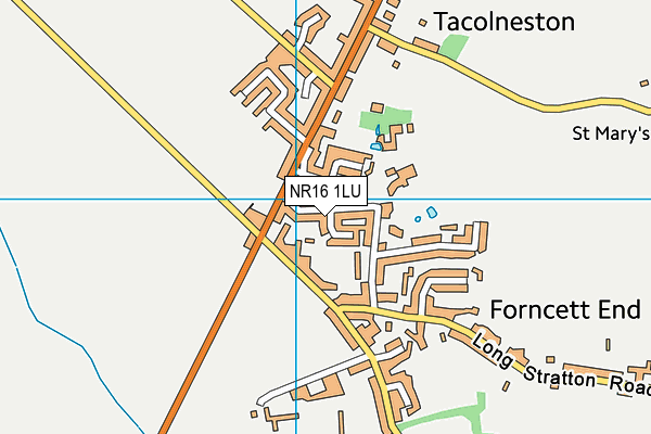 NR16 1LU map - OS VectorMap District (Ordnance Survey)