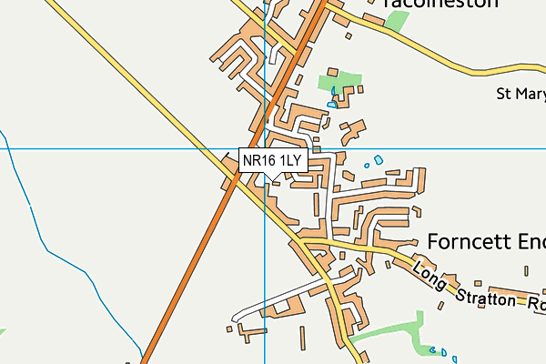 NR16 1LY map - OS VectorMap District (Ordnance Survey)