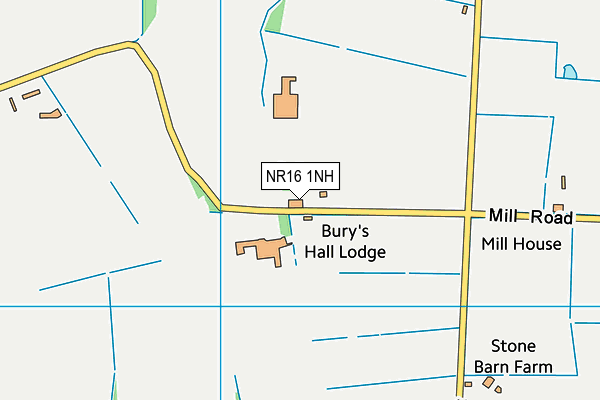 NR16 1NH map - OS VectorMap District (Ordnance Survey)