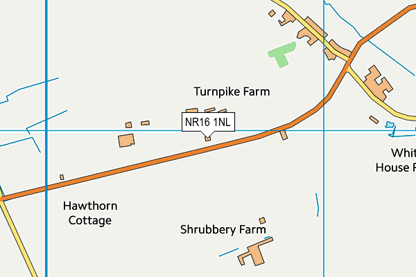NR16 1NL map - OS VectorMap District (Ordnance Survey)