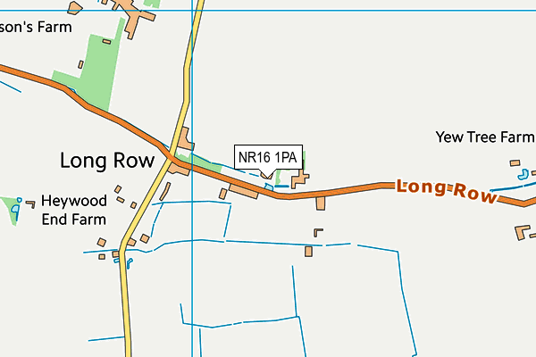 NR16 1PA map - OS VectorMap District (Ordnance Survey)