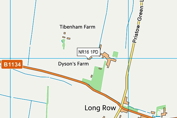 NR16 1PD map - OS VectorMap District (Ordnance Survey)