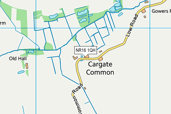 NR16 1QH map - OS VectorMap District (Ordnance Survey)