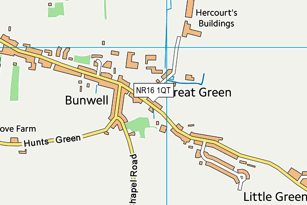 NR16 1QT map - OS VectorMap District (Ordnance Survey)