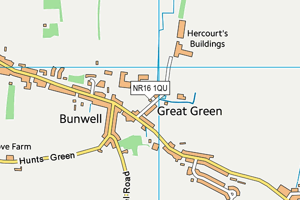 NR16 1QU map - OS VectorMap District (Ordnance Survey)