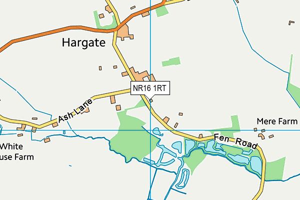 NR16 1RT map - OS VectorMap District (Ordnance Survey)