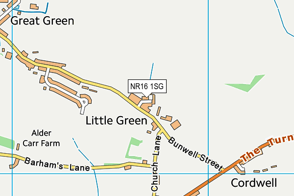 NR16 1SG map - OS VectorMap District (Ordnance Survey)