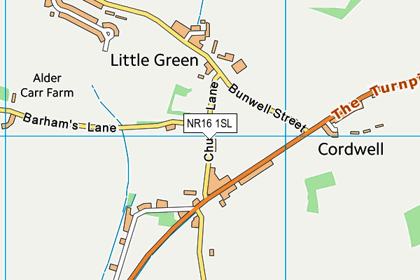 NR16 1SL map - OS VectorMap District (Ordnance Survey)