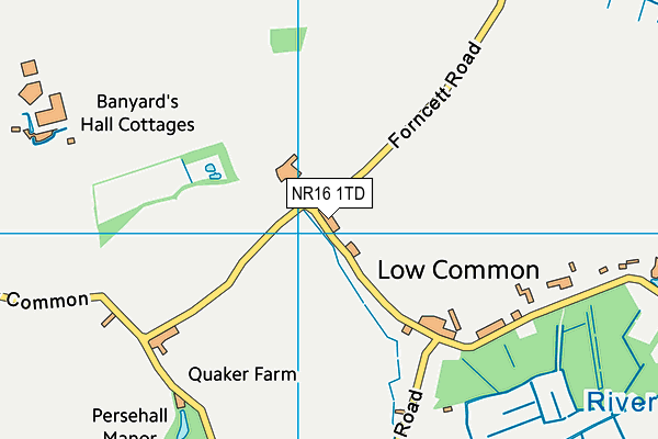 NR16 1TD map - OS VectorMap District (Ordnance Survey)