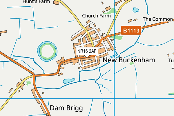 NR16 2AF map - OS VectorMap District (Ordnance Survey)