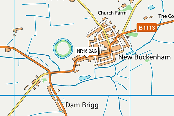 NR16 2AG map - OS VectorMap District (Ordnance Survey)
