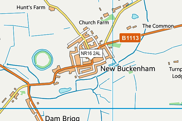 NR16 2AL map - OS VectorMap District (Ordnance Survey)