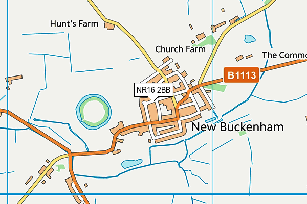 NR16 2BB map - OS VectorMap District (Ordnance Survey)