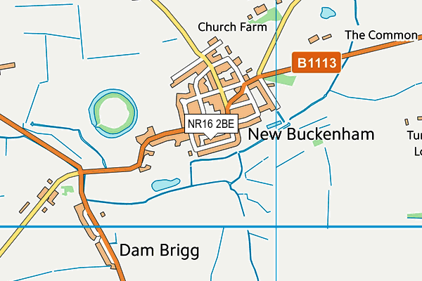 NR16 2BE map - OS VectorMap District (Ordnance Survey)