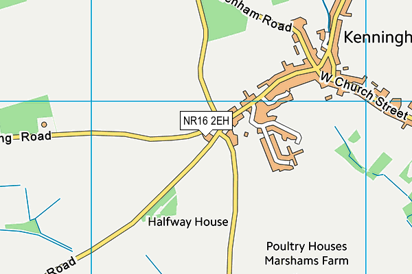 NR16 2EH map - OS VectorMap District (Ordnance Survey)