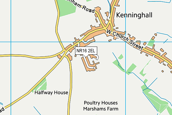 NR16 2EL map - OS VectorMap District (Ordnance Survey)