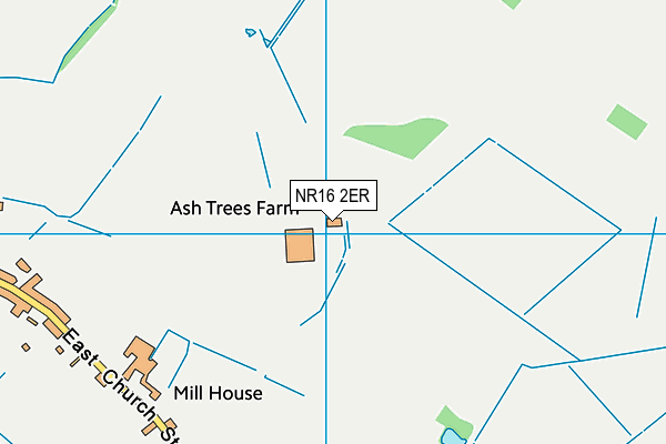 NR16 2ER map - OS VectorMap District (Ordnance Survey)