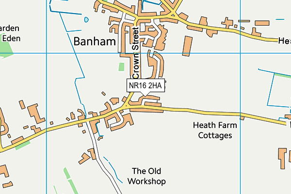 NR16 2HA map - OS VectorMap District (Ordnance Survey)