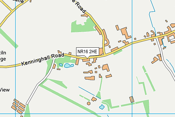 NR16 2HE map - OS VectorMap District (Ordnance Survey)