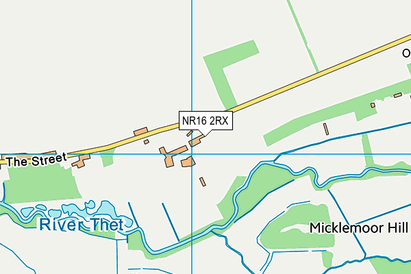 NR16 2RX map - OS VectorMap District (Ordnance Survey)
