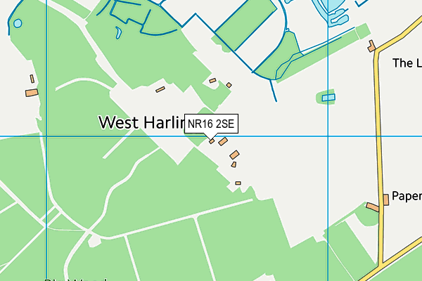 NR16 2SE map - OS VectorMap District (Ordnance Survey)
