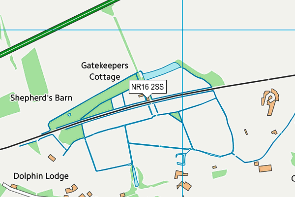 NR16 2SS map - OS VectorMap District (Ordnance Survey)