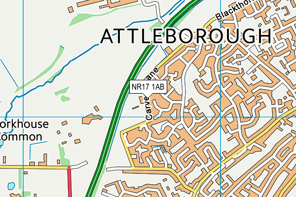 NR17 1AB map - OS VectorMap District (Ordnance Survey)