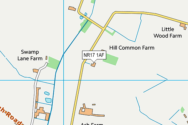 NR17 1AF map - OS VectorMap District (Ordnance Survey)