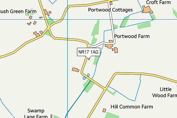 NR17 1AG map - OS VectorMap District (Ordnance Survey)