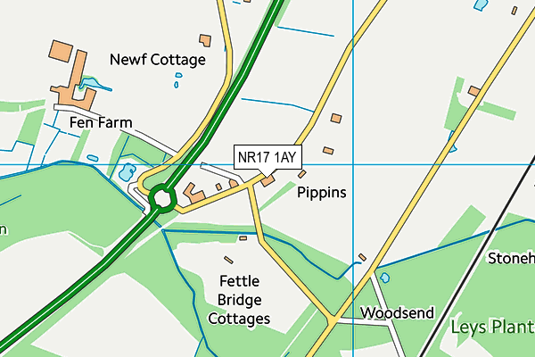 NR17 1AY map - OS VectorMap District (Ordnance Survey)