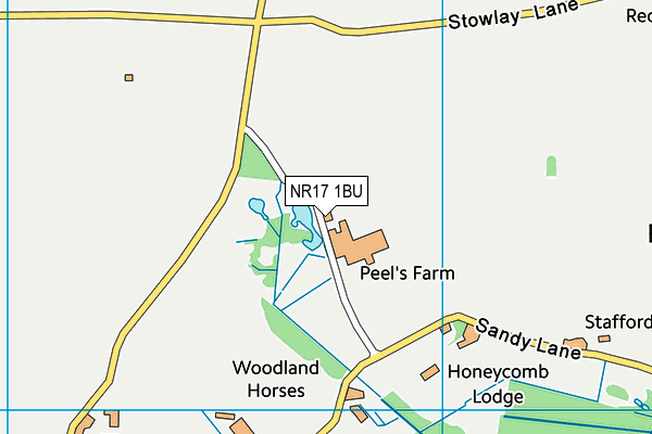 NR17 1BU map - OS VectorMap District (Ordnance Survey)