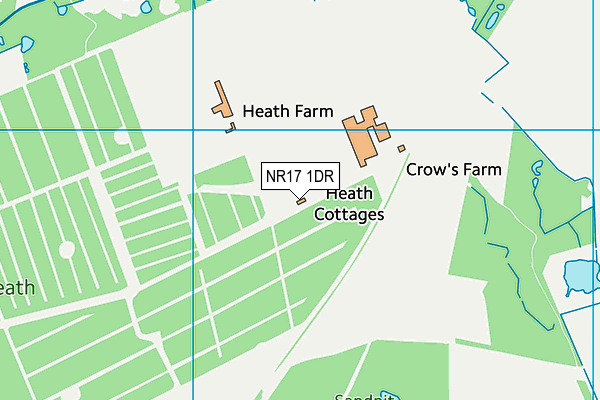 NR17 1DR map - OS VectorMap District (Ordnance Survey)