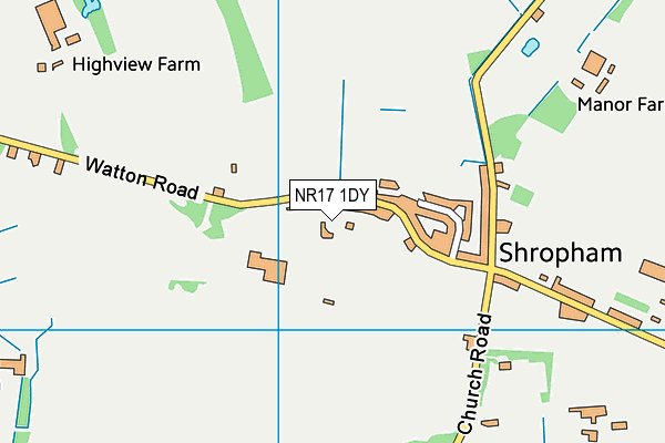 NR17 1DY map - OS VectorMap District (Ordnance Survey)