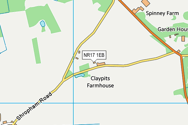 NR17 1EB map - OS VectorMap District (Ordnance Survey)