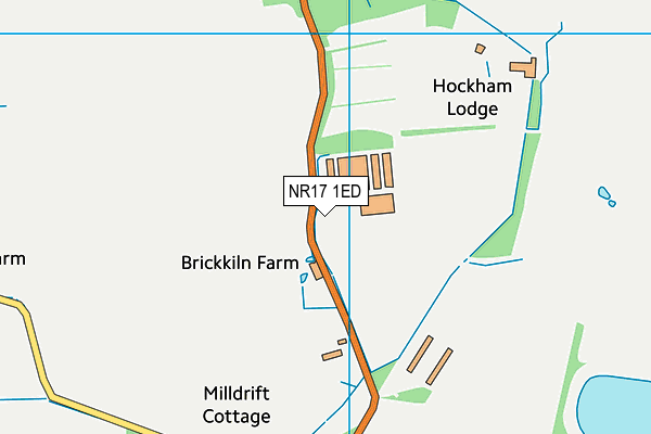 NR17 1ED map - OS VectorMap District (Ordnance Survey)