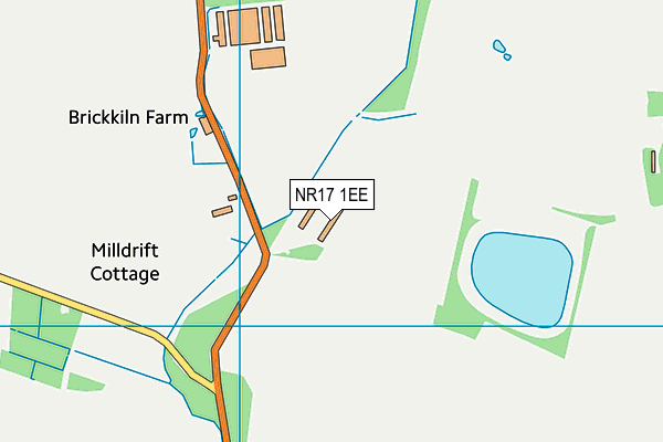 NR17 1EE map - OS VectorMap District (Ordnance Survey)