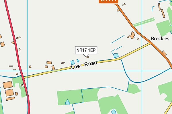 NR17 1EP map - OS VectorMap District (Ordnance Survey)