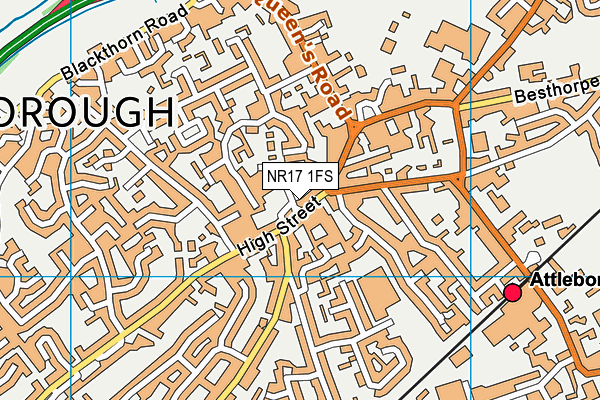 NR17 1FS map - OS VectorMap District (Ordnance Survey)