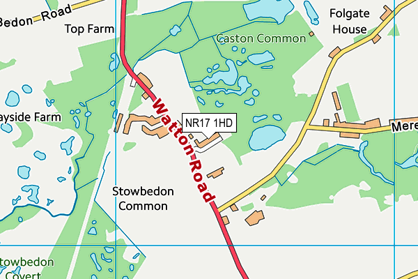 NR17 1HD map - OS VectorMap District (Ordnance Survey)