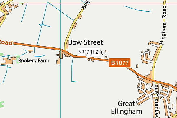 NR17 1HZ map - OS VectorMap District (Ordnance Survey)