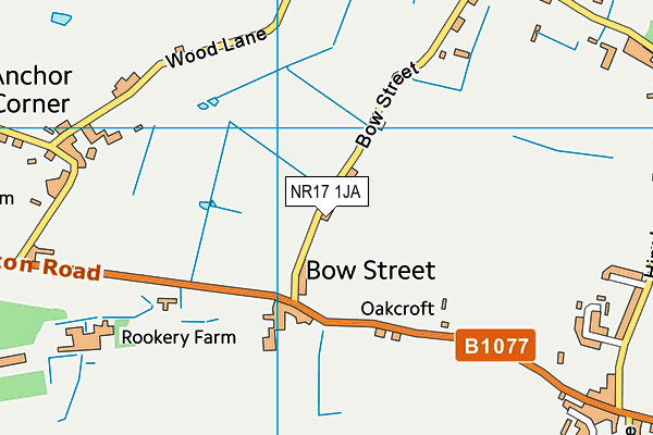 NR17 1JA map - OS VectorMap District (Ordnance Survey)