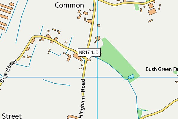 NR17 1JD map - OS VectorMap District (Ordnance Survey)