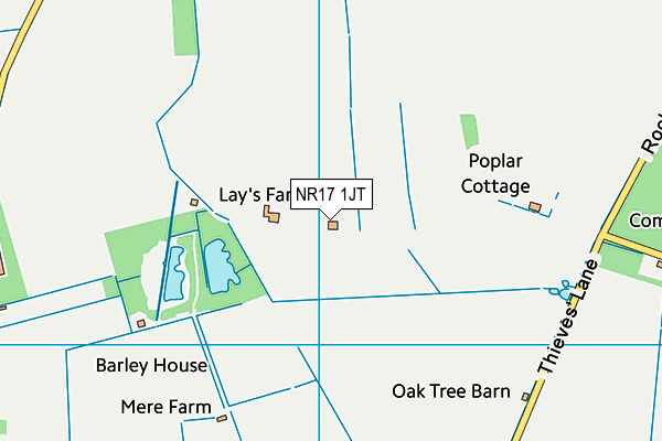 NR17 1JT map - OS VectorMap District (Ordnance Survey)